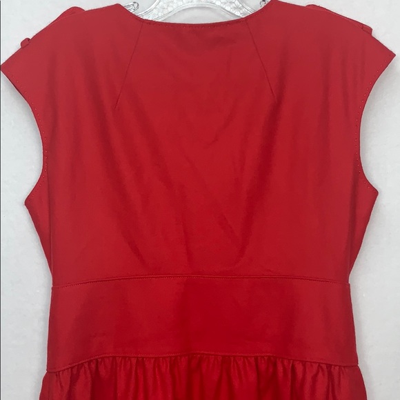 NWOT Club Monaco Red Zip Sheath Wool Dress Size 6 - Picture 8 of 12